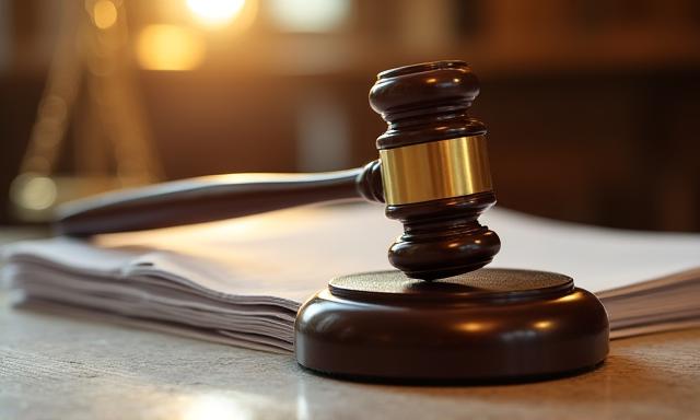 Gavel and legal documentation
