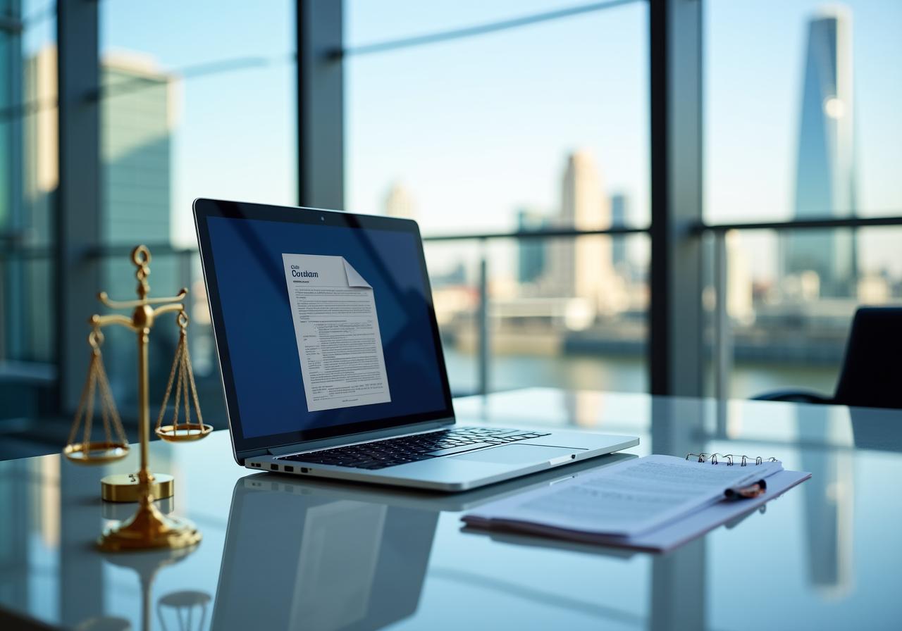 Modern London office environment symbolizing legal authority and digital growth